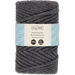 Kehrä punoslanka macrame solmeiluun 250g, useita värejä Tummanharmaa