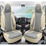Bremer-Sitzbezüge istuinsuojat Ducato/ Jumper/ Boxer X250, 2 kpl, useita värejä Harmaa/ beige