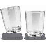 Silwy juomalasit 250 ml 2 kpl magneetilla ja lasinalusella Kirkas