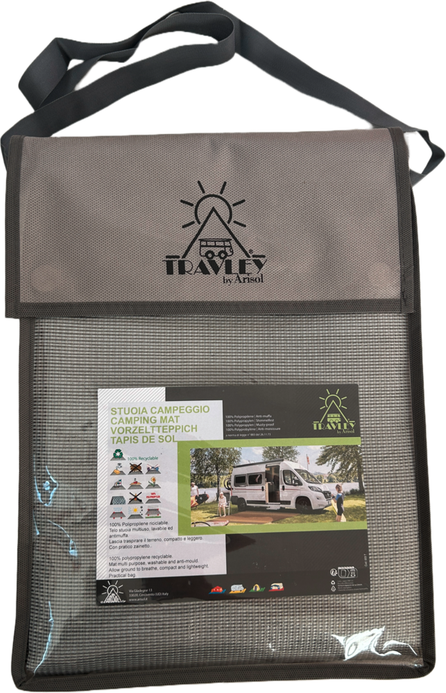 Arisol telttamatto Travley harmaa, useita kokoja 250x370cm