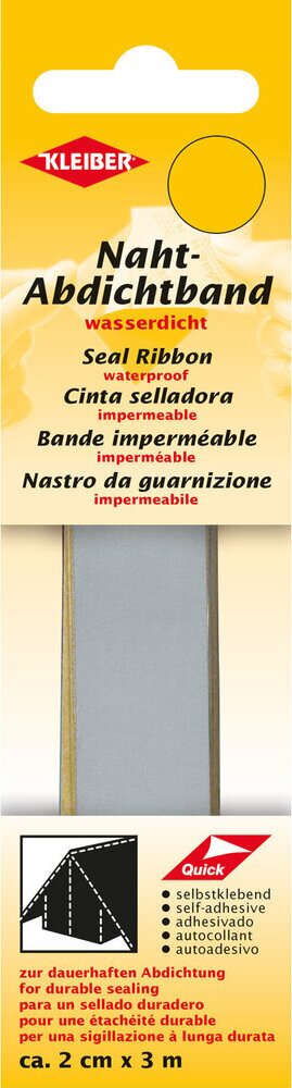 Kleiber Ompelusauman tiivistysnauha 2 cm x 3m, useita värejä Harmaa