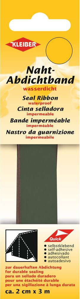 Kleiber Ompelusauman tiivistysnauha 2 cm x 3m, useita värejä Vihreä
