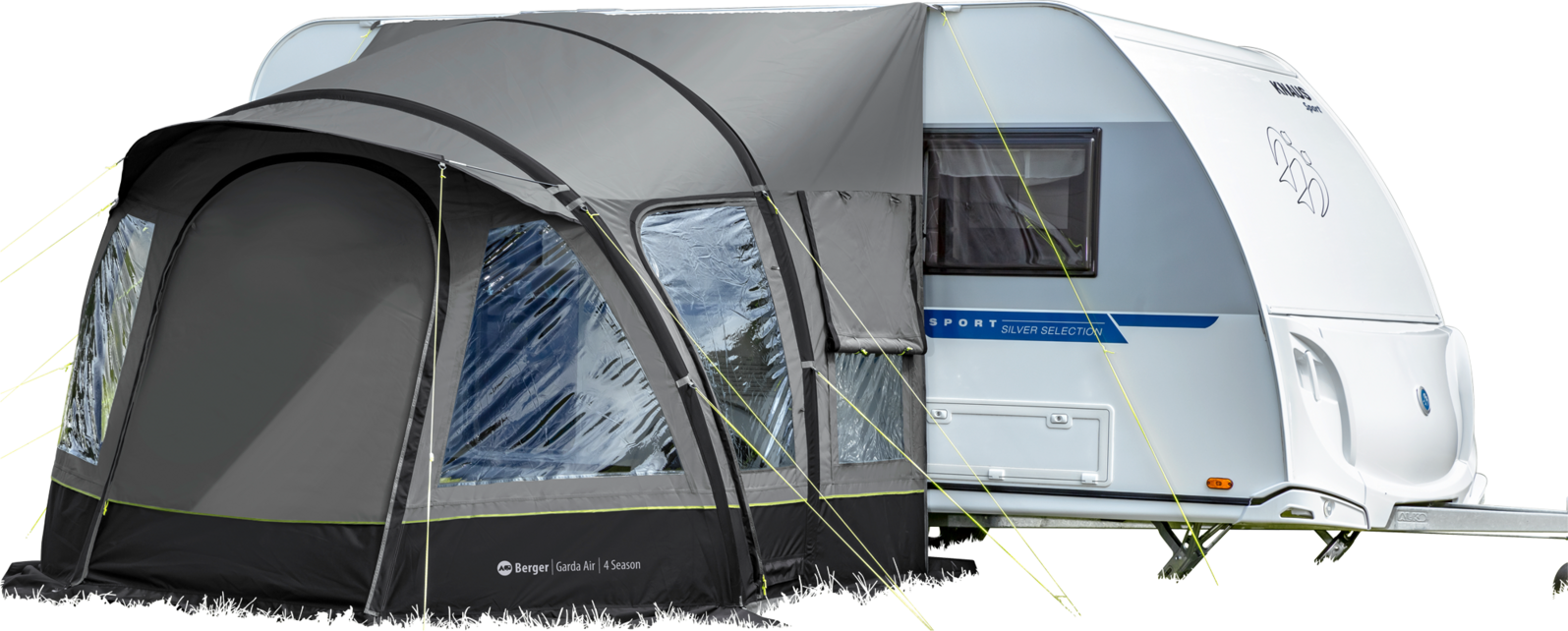 Berger Garda matkateltat matkailuvaunuun, useita malleja Garda Air 4 vuodenajan matkateltta
