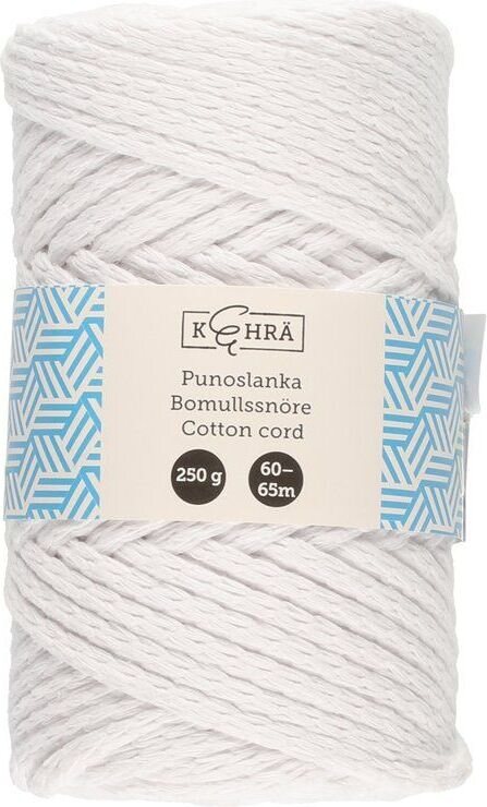Kehrä punoslanka macrame solmeiluun 250g, useita värejä Valkoinen