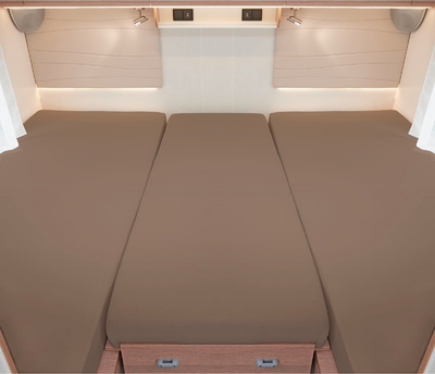 BettwarenShop Lakanasarjat pitkittäisvuoteelle Harmaanruskea