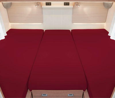 BettwarenShop Lakanasarjat pitkittäisvuoteelle Viininpunainen