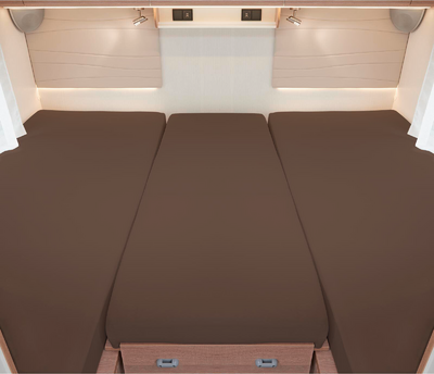 BettwarenShop Lakanasarjat pitkittäisvuoteelle Ruskea