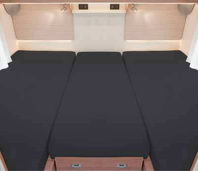 BettwarenShop Lakanasarjat pitkittäisvuoteelle Antrasiitti