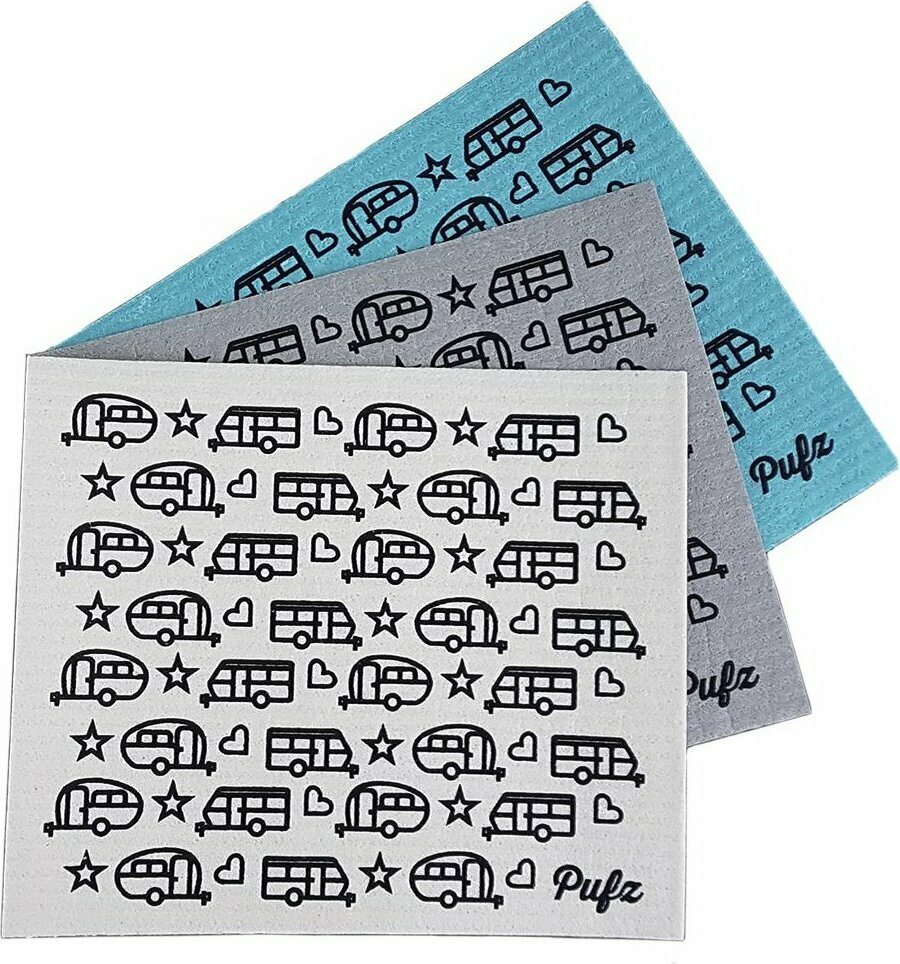 Pufz Tiskiliina asuntovaunukuviolla 1 kpl Turkoosi