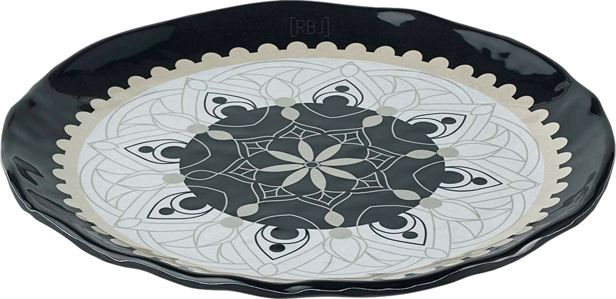 Rebel Melamiinilautanen 22 cm Musta