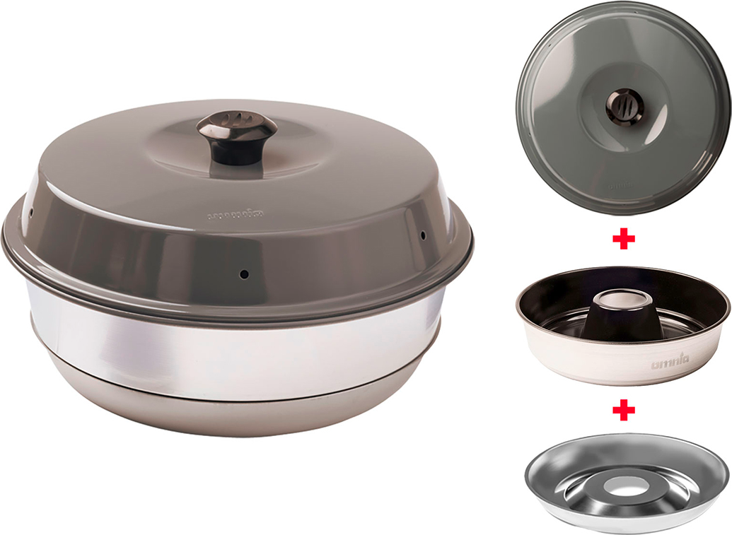 Omnia retkiuuni 3- osainen sarja tarttumattomalla pinnoitteella Antrasiitti