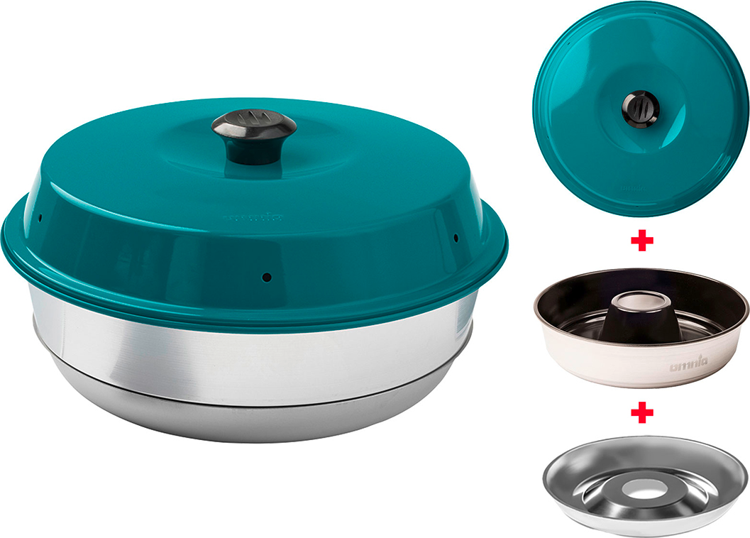 Omnia retkiuuni 3- osainen sarja tarttumattomalla pinnoitteella Turkoosi