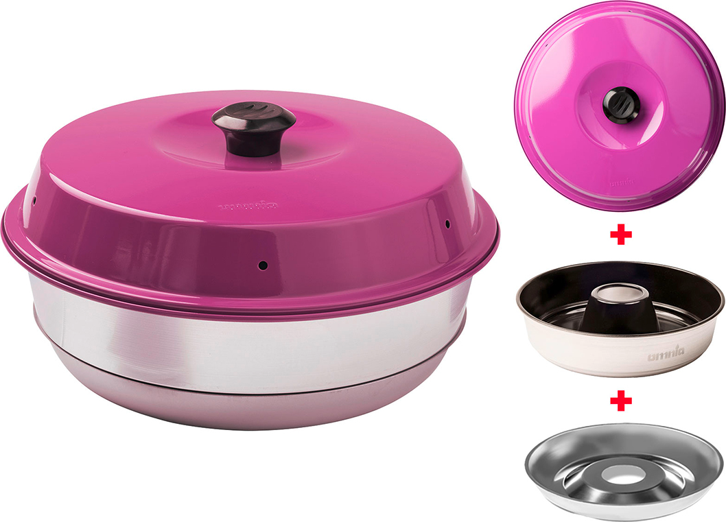 Omnia retkiuuni 3- osainen sarja tarttumattomalla pinnoitteella Purppura