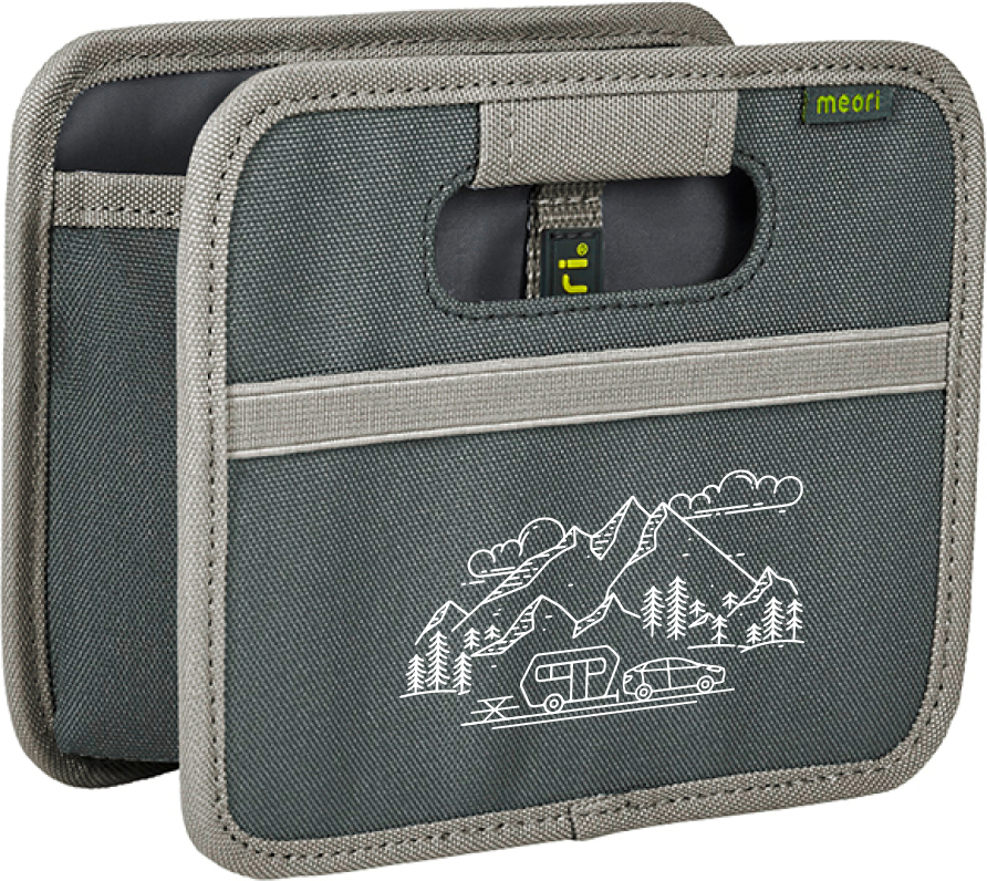 Meori Taittorasia Minibox n. 1,8 L 12,5x16,5x14 cm Grafitinharmaa + matkailuvaunu