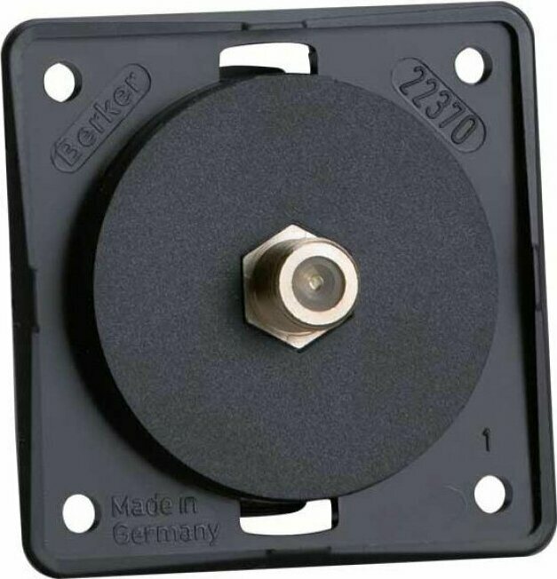 Berker Antennipistorasiat F-liitännällä Antrasiitti