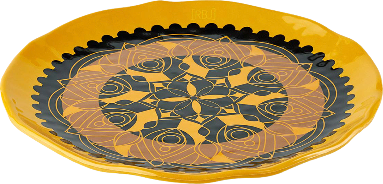 Rebel Outdoor ruokalautaset 27 cm, 5 eri väriä Keltainen