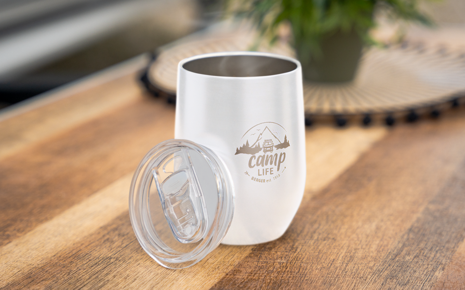 Camplife kahvimuki kaksiseinäinen 360ml Valkoinen