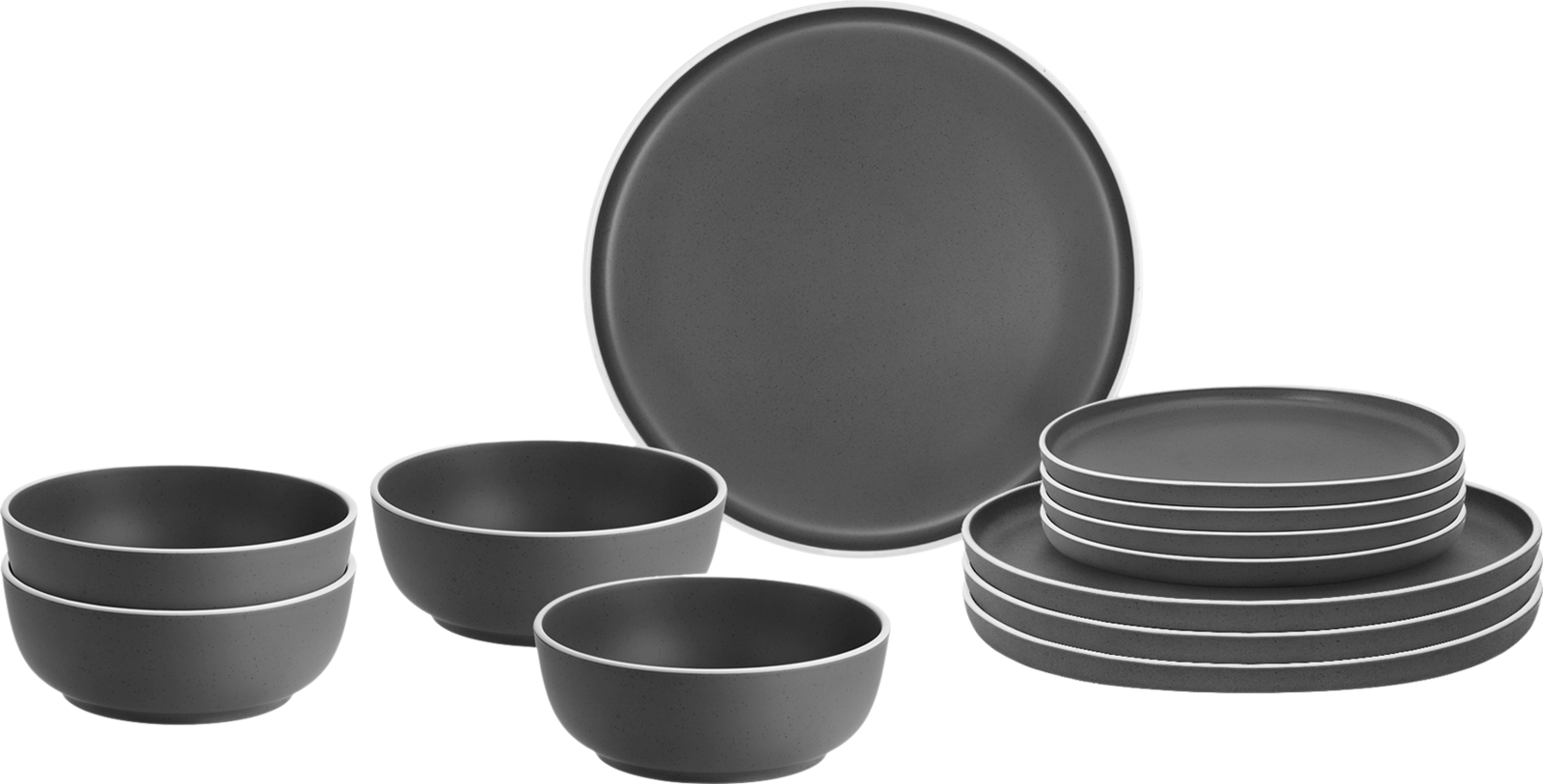 Brunner Dolomite 12 osainen astiastot, harmaa tai white Harmaa