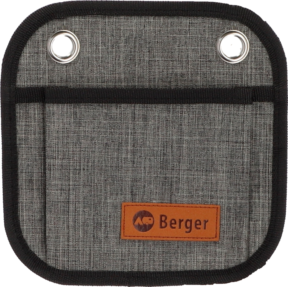 Berger taskusto yhdellä taskulla, 20 x 20 cm Musta