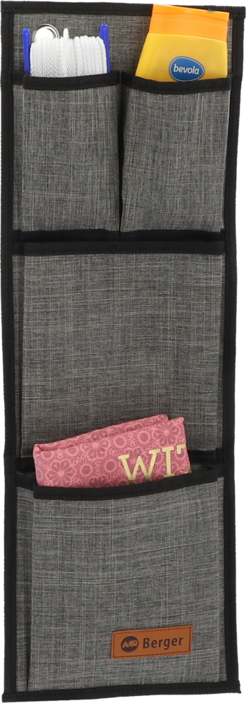 Berger Ripustettava taskusto 4:llä taskulla 20 x 58 cm Musta
