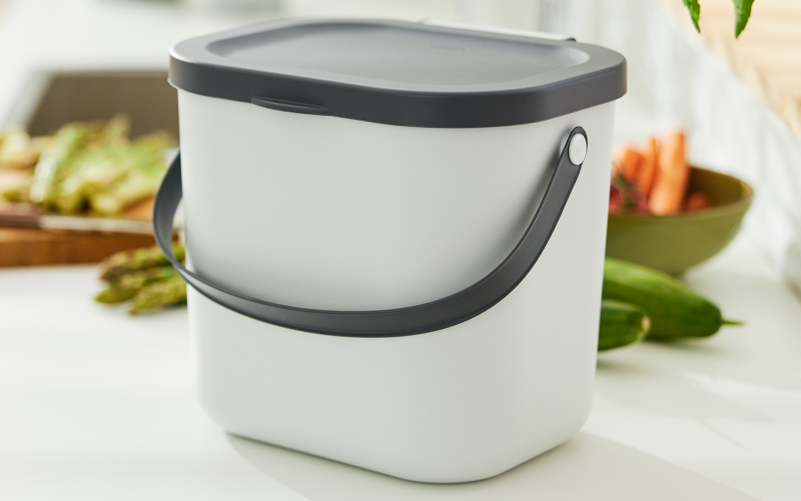 Rotho Jätteen kierrätysastia Albula 6 litraa Valkoinen