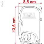 Fiamma F45 S 260 cm Kotelo musta Kangas harmaa