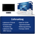 Alphatronics K-19 SBW+ LED-TV kolmivirittimellä DVB-S/S2, DVB-T/T2, DVB-C