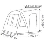 Reimo Tent One Beam Air 220, 260, 325 matkateltat vaunuun