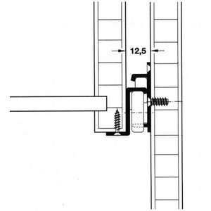 Ulosvetokiskot 550 mm maksimi 30 kg / pari