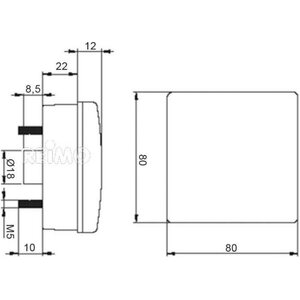 LED-BremsSchluss 12V, 4W IP67 500 mm Kabel k