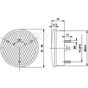 Jokon (R) LED takasumuvalo 12V, 4 IP67 500 mm kaapeli kirkas