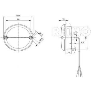 Jokon (R) LED-jarruvalo 12V, 3/3 / 0,3W IP67