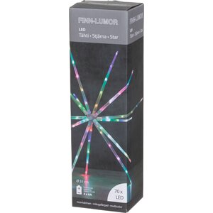 Finnlumor LED-tähti 14 sakaraa monivärinen