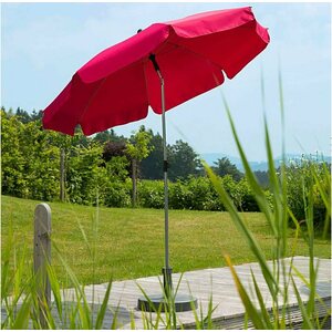 Aurinkovarjo Locarno halk. 200 cm, punainen