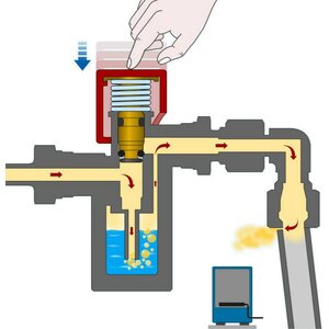 Vuototesteri kaasujärjestelmään 10 mm