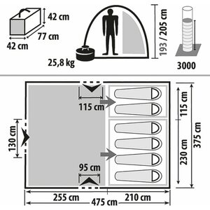 Berger For 6 Berger Sierra 6-L Deluxe tunnel tent