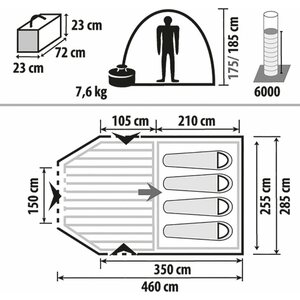 Mountain Guide For 4 Mountain Guide Limana IV+ tunnel tent