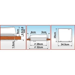 Fiamma (R) Kattoluukku 28 x 28 cm Vent 28 kirkas