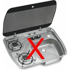 Dometic Parts Lasikansi 2-liekkiseen Cramer lieteen pesualt.