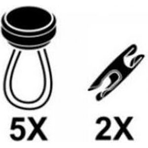 Thule Liitossarja, etupaneli, lyhyt 5 nauhaa, 2 lukitsinta