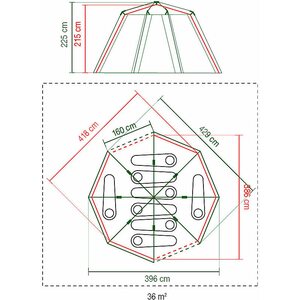 Coleman festival Octagon kupoliteltta 8:lle hengelle