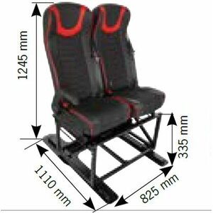 Kaksoisistuinpenkki Isofix-järjestelmällä ajoneuvoihin