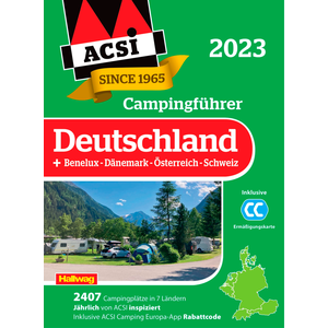 ACSI Campingführer Deutschland 2023, sisältäen alennuskortin
