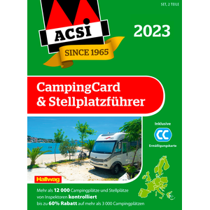 ACSI Campingcard & Stellplatzführer 2023, sisältäen alennuskortin