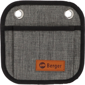 Berger taskusto yhdellä taskulla, musta/harmaa 20 x 20 cm
