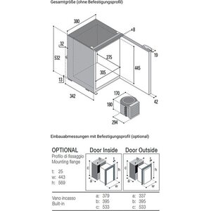 VITRIFRIGO C42L, 42 L + pakastin 3,6 L