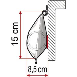 Fiamma Caravanstore XL 190 cm valkoinen/harmaa