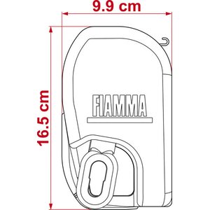 Fiamma F45 L 500 cm Kotelo musta Kangas harmaa