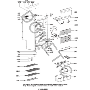 Dometic Parts RMS 8500 vihanneslaatikon väliseinä