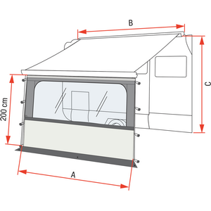 Fiamma Blocker Pro etuseinä 425 cm